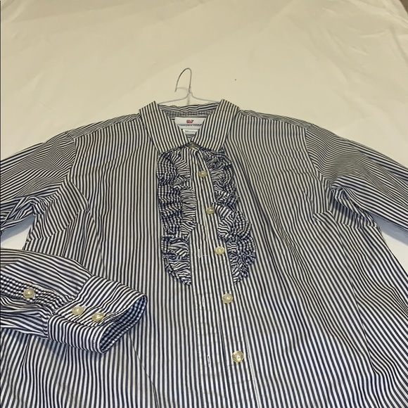 Vineyard Vines Women’s button down NAVY/ WHITE - Picture 4 of 5